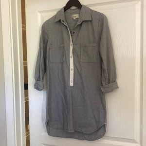 Anthropologie Railroad-Striped Shirtdress — S